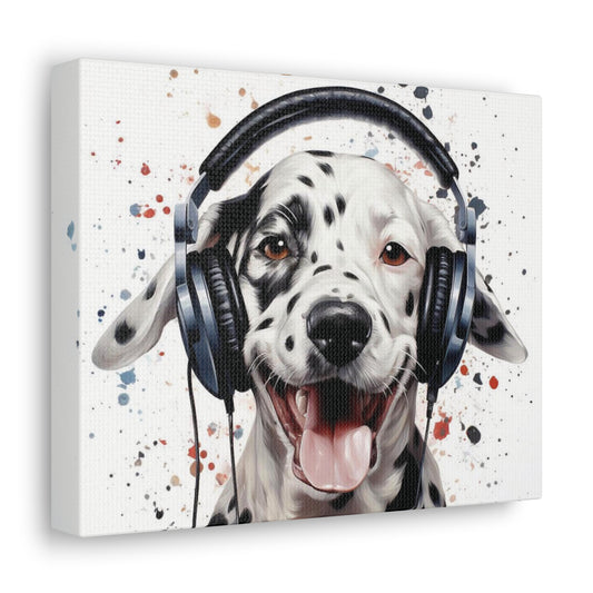 Dalmatian Headphones | Gallery Canvas | Wall Art