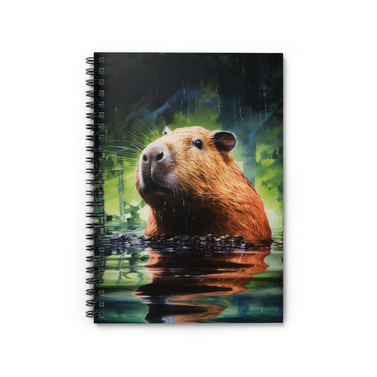 Capybara | Spiral Notebook - Ruled Line | Chrome