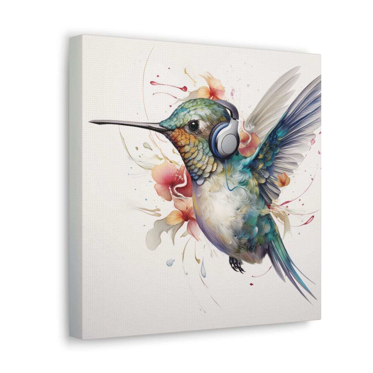 Hummingbird Headphones | Gallery Canvas | Wall Art