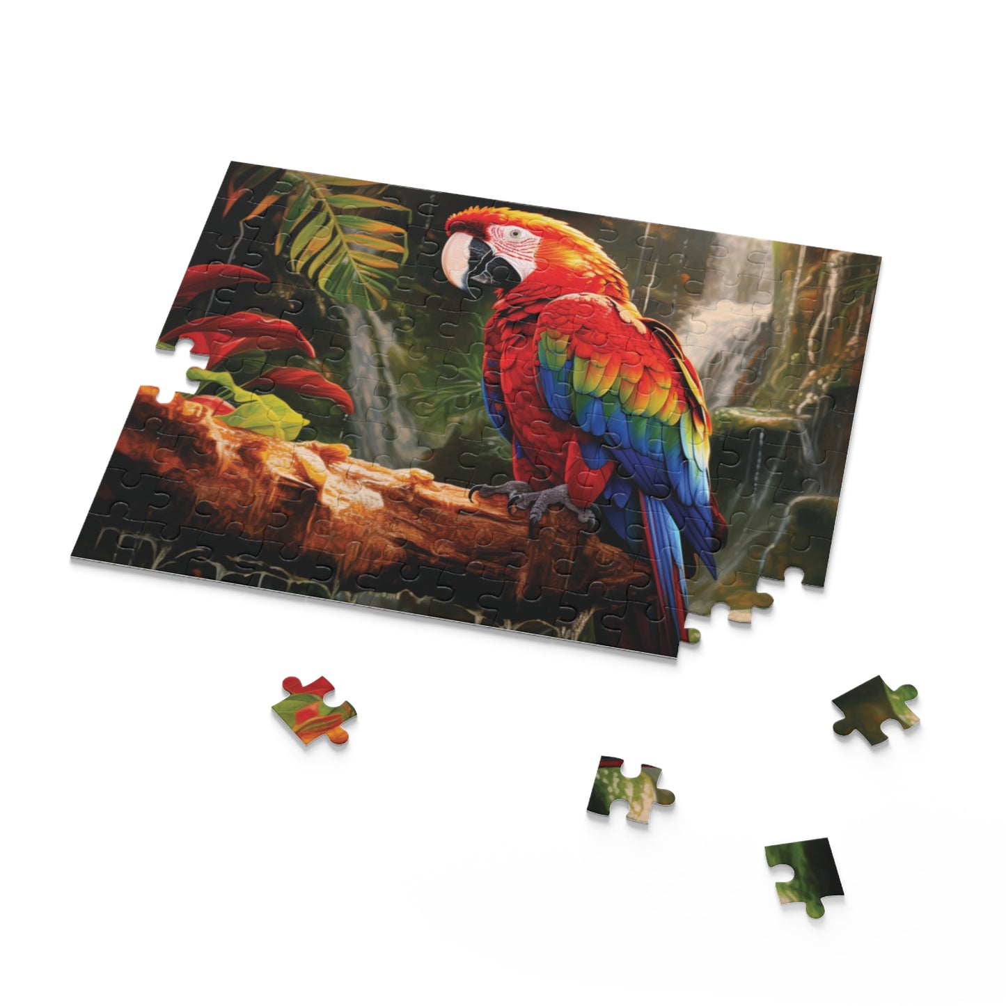 Scarlett Macaw Chrome | Puzzle (120, 252, 500-Piece)