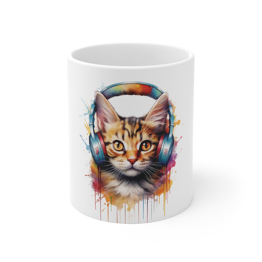 Cat Headphones | Ceramic Mug 11oz