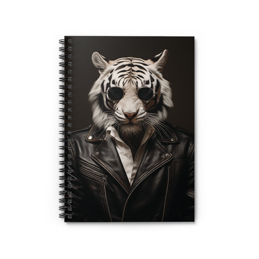 White Tiger Leather | Spiral Notebook - Ruled Line