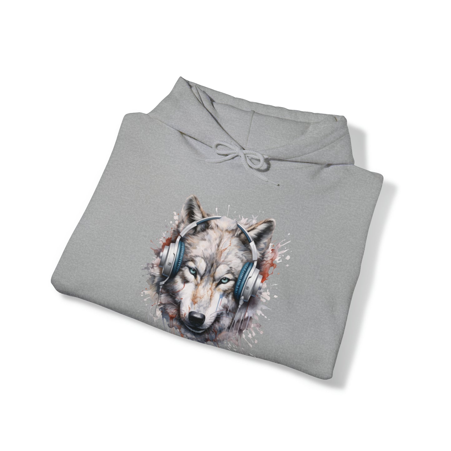 Wolf Headphones | Unisex Heavy Blend™ Hooded Sweatshirt