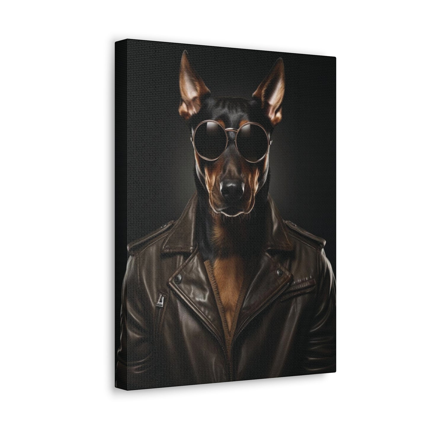 Dobermann Leather | Canvas Gallery Wrap | Wall Art
