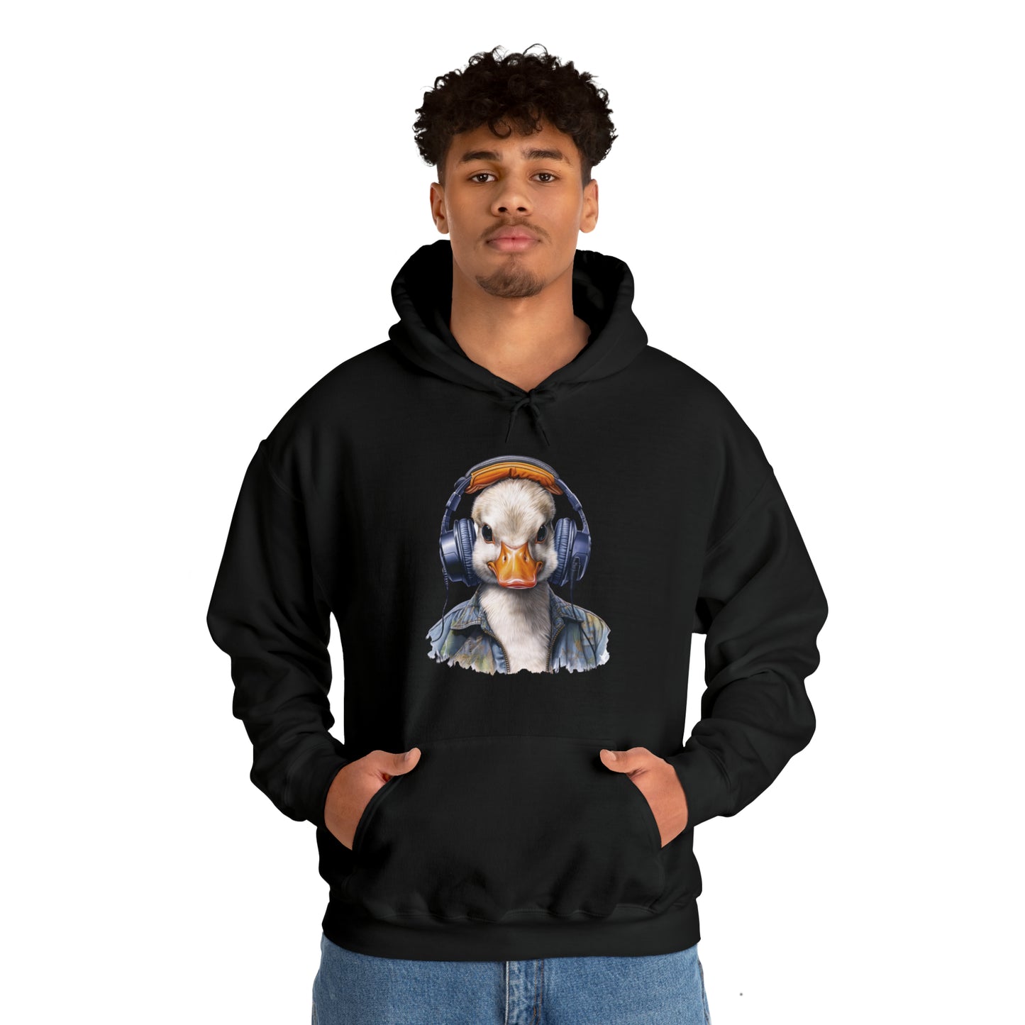 Duck Headphones | Unisex Heavy Blend™ Hooded Sweatshirt