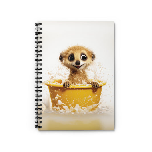 Meerkat Baby Bathtub | Spiral Notebook - Ruled Line