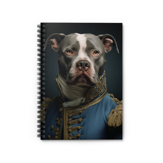 Pitbull Aristocrat | Spiral Notebook - Ruled Line