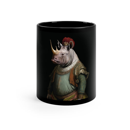 Rhino Aristocrat | 11oz Black Mug
