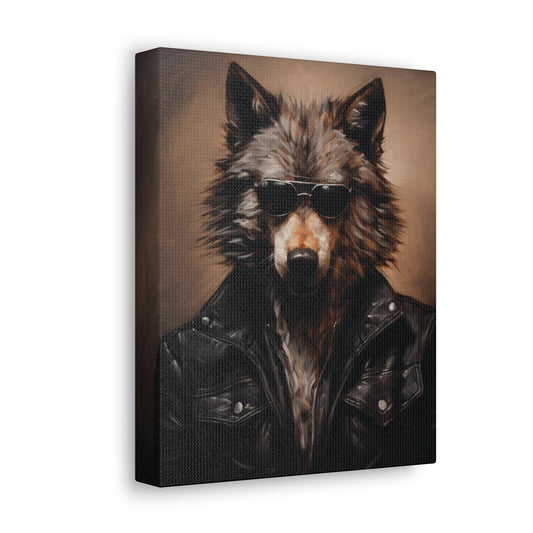 Wolf Leather | Canvas Gallery Wrap | Wall Art