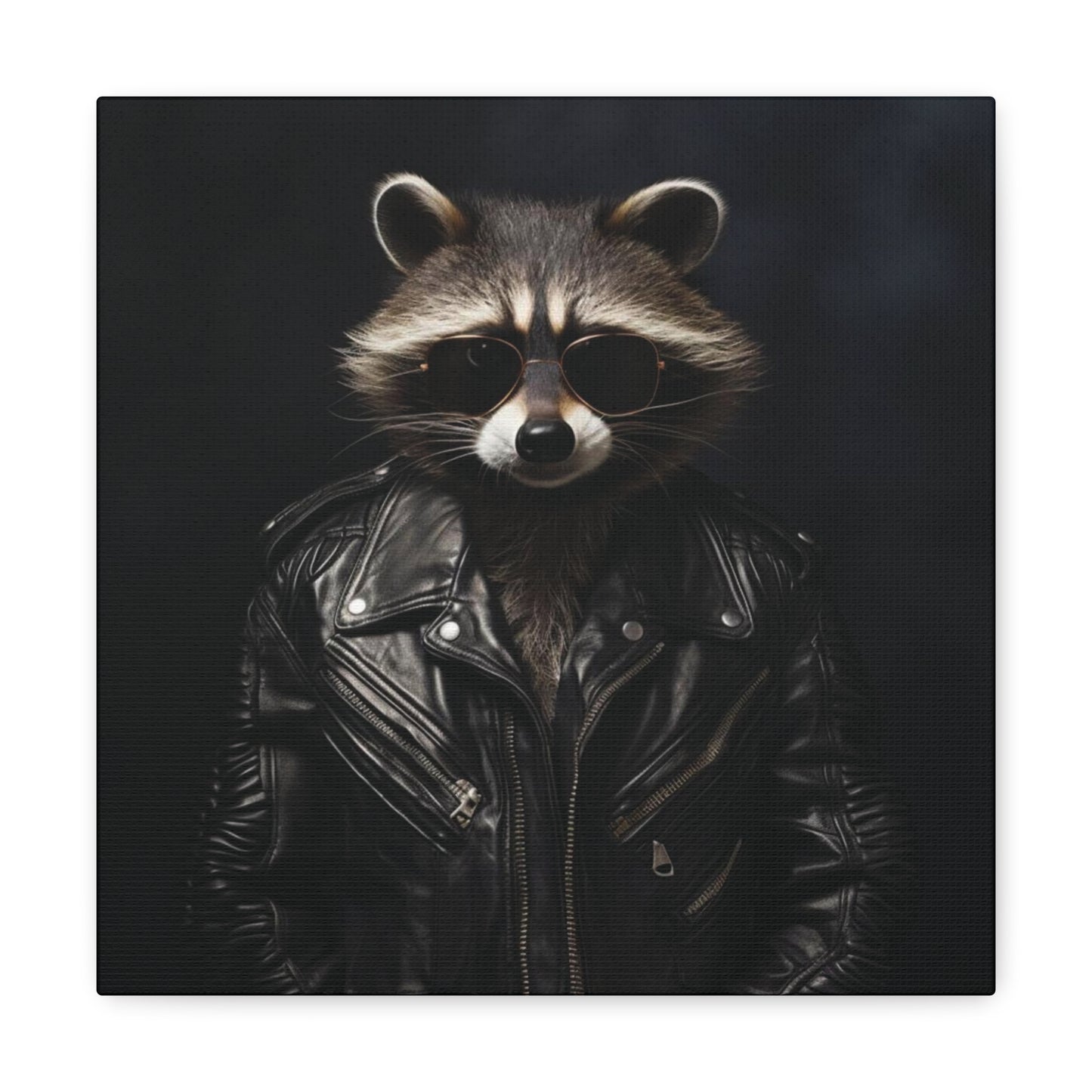 Raccon Leather | Canvas Gallery Wrap | Wall Art