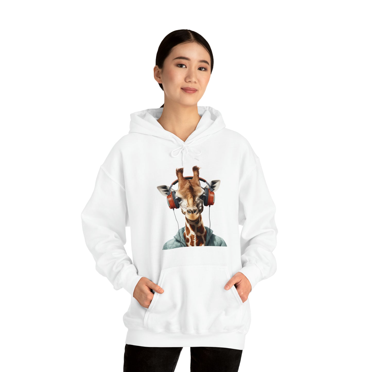 Giraffe Headphones | Unisex Heavy Blend™ Hooded Sweatshirt