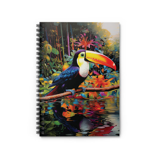 Toucan | Spiral Notebook - Ruled Line | Chrome