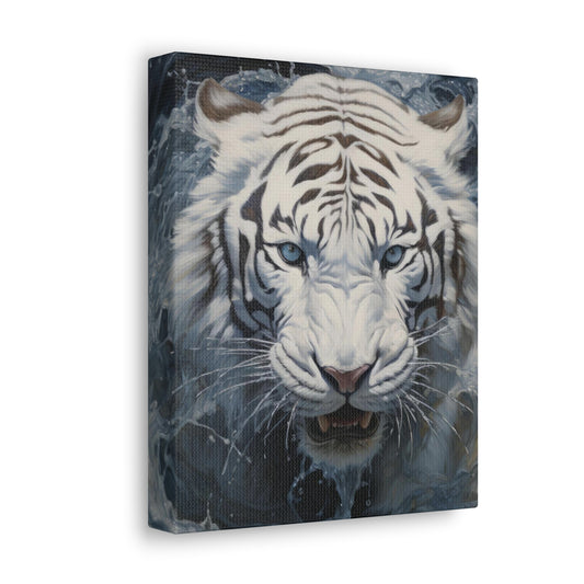 White Tiger | Gallery Canvas | Wall Art | Chrome