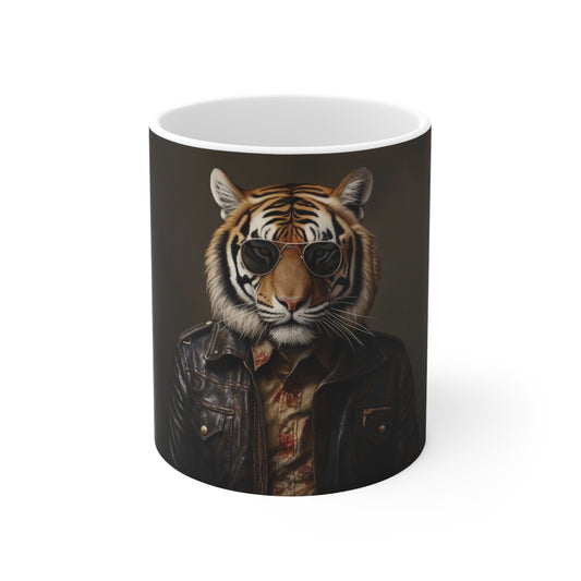Tiger Leather | Ceramic Mug 11oz | Wild & Stylish