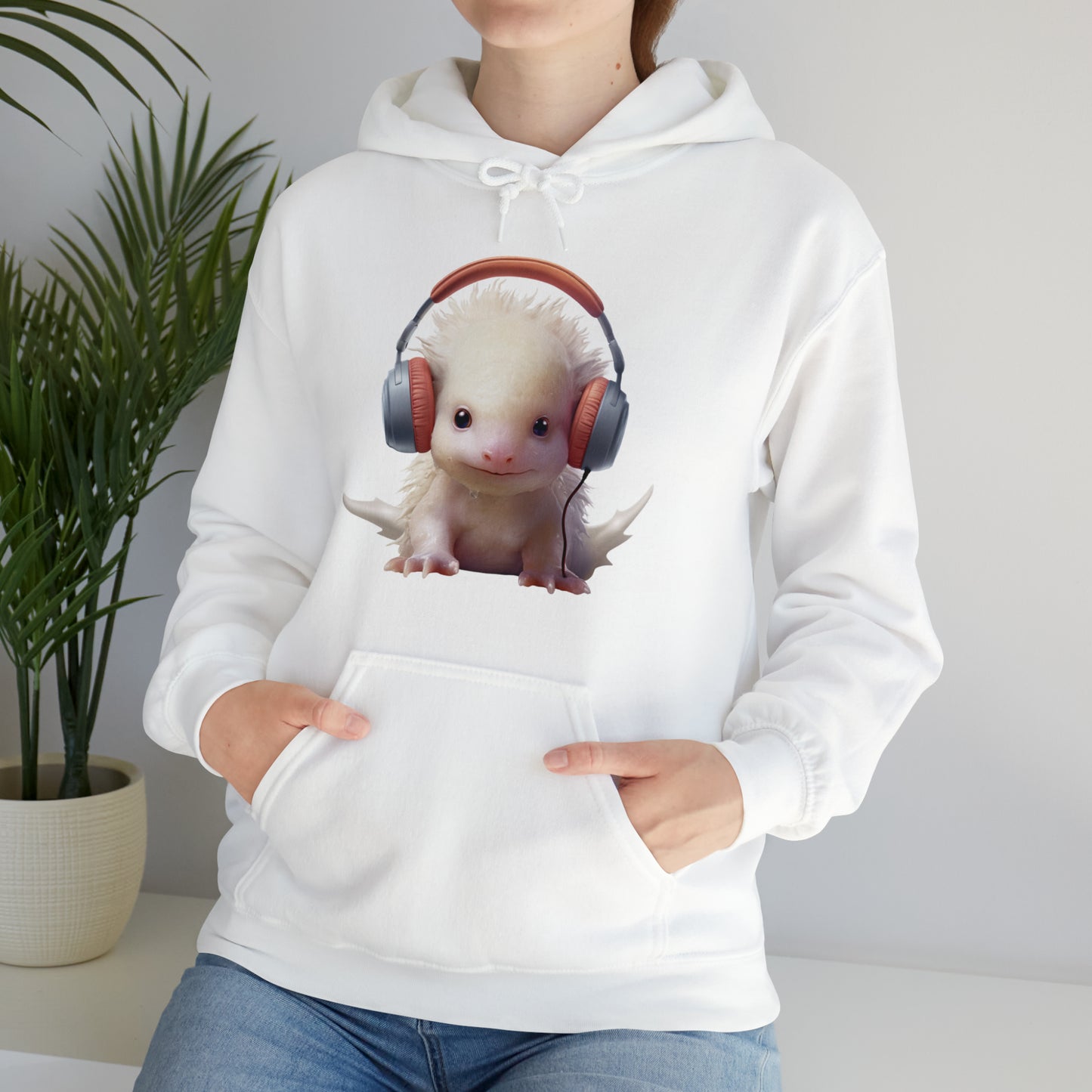 Axolotl Headphones | Unisex Heavy Blend™ Hooded Sweatshirt
