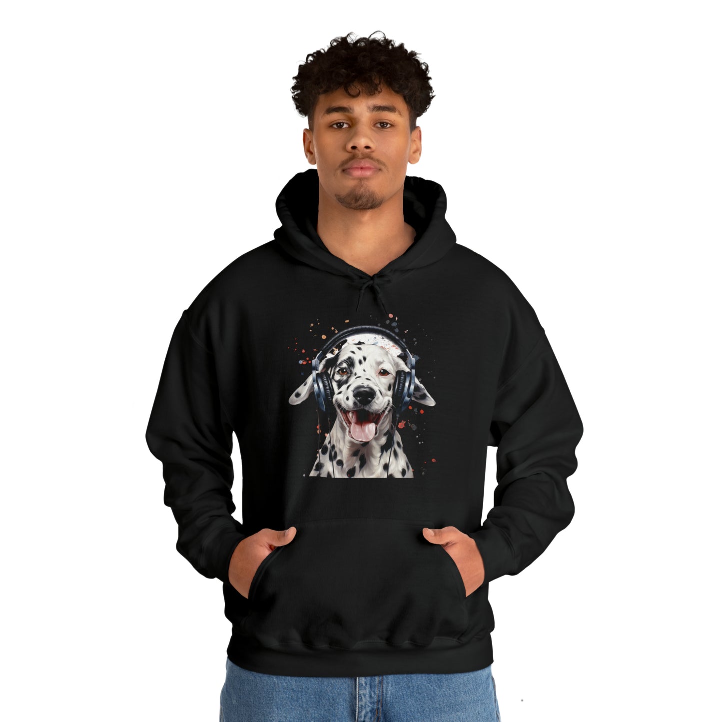 Dalmatian Headphones | Unisex Heavy Blend™ Hooded Sweatshirt
