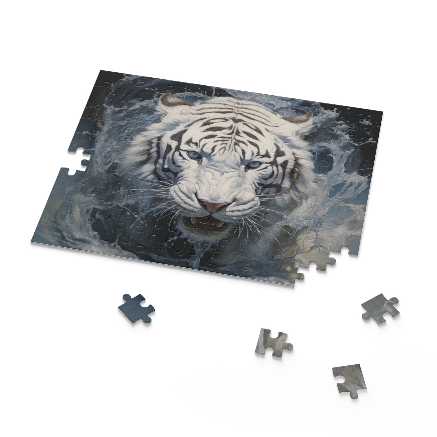 White Tiger | Puzzle (120, 252, 500-Piece) | Chrome