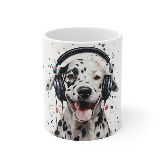 Dalmatian Headphones | Ceramic Mug 11oz