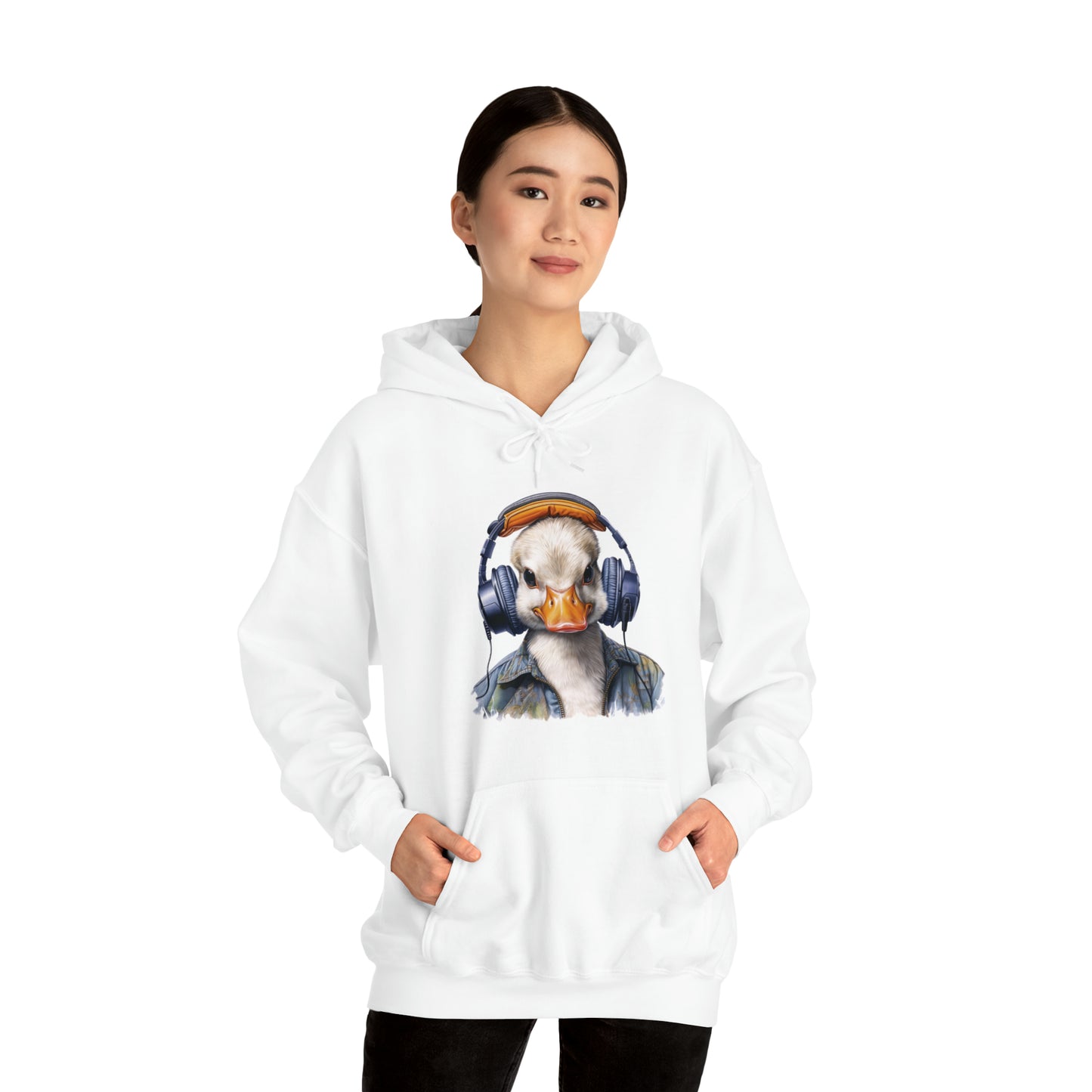 Duck Headphones | Unisex Heavy Blend™ Hooded Sweatshirt