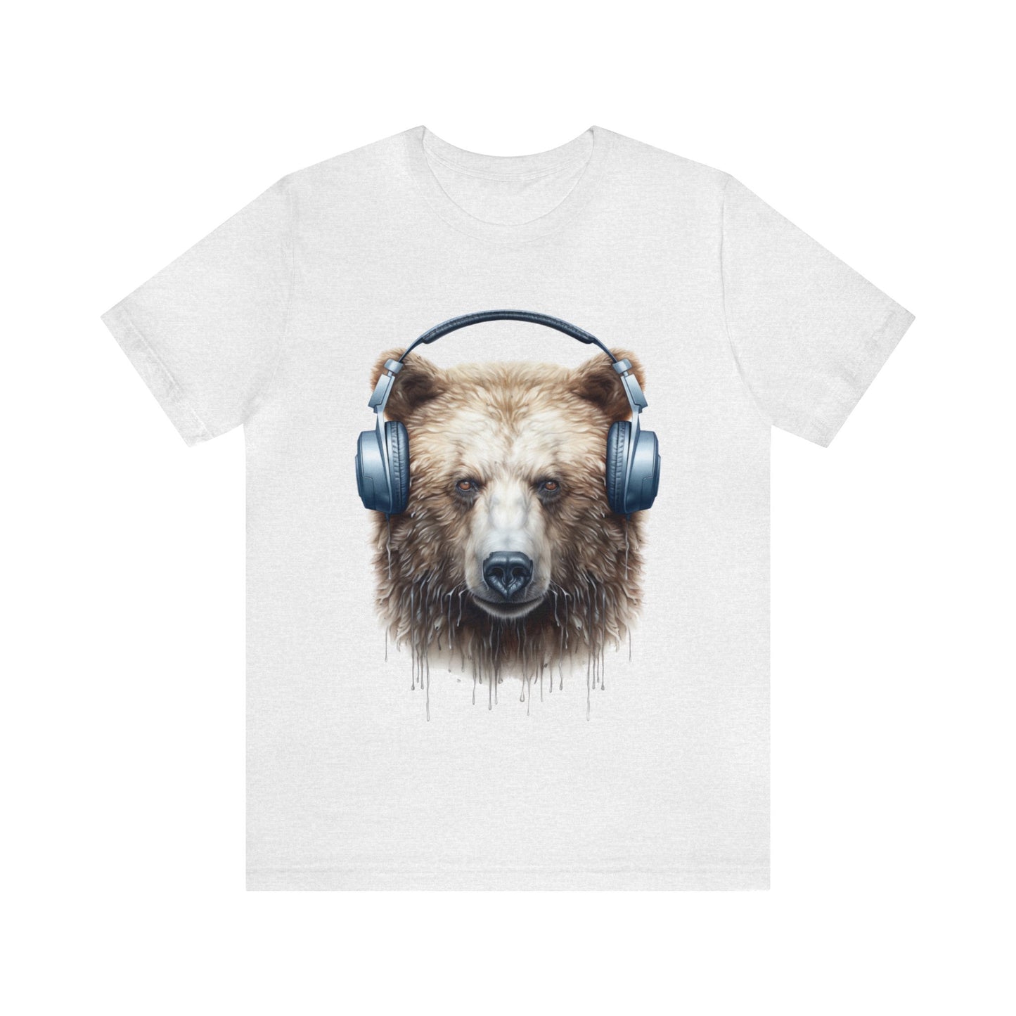Kodiak Bear Headphone | Unisex Jersey Short Sleeve Tee