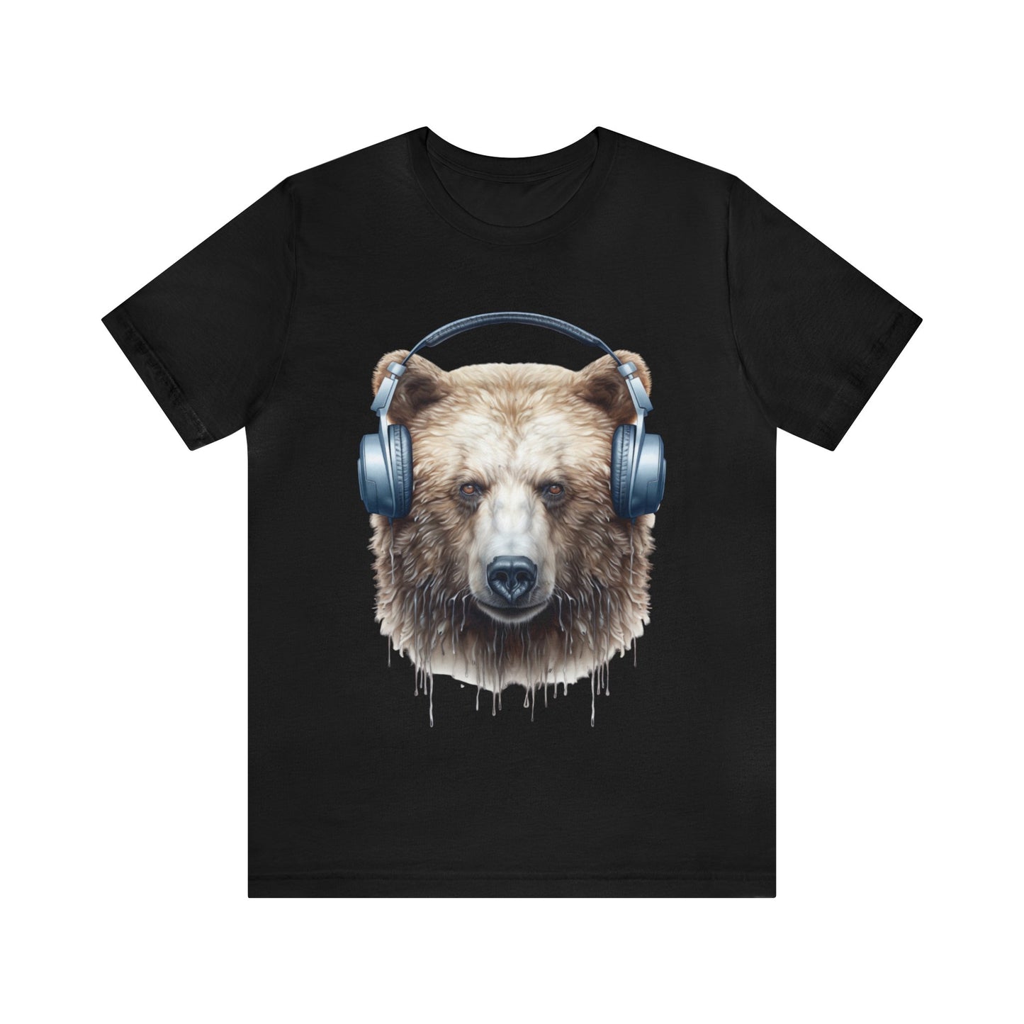 Kodiak Bear Headphone | Unisex Jersey Short Sleeve Tee