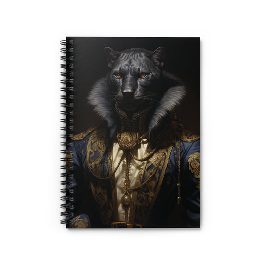 Black Panther Aristocrat | Spiral Notebook - Ruled Line