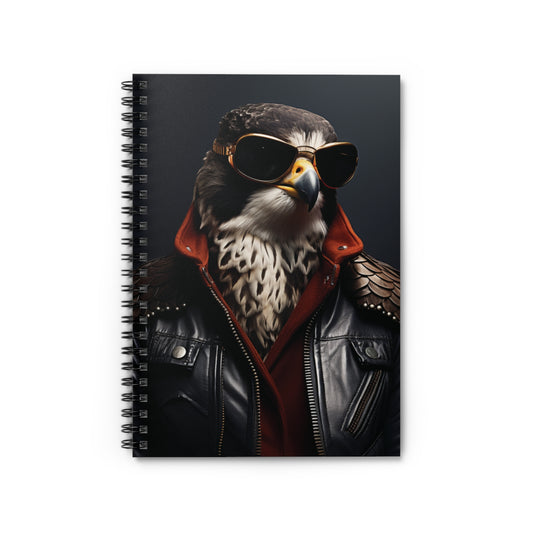 Peregrine Falcon Leather | Spiral Notebook - Ruled Line