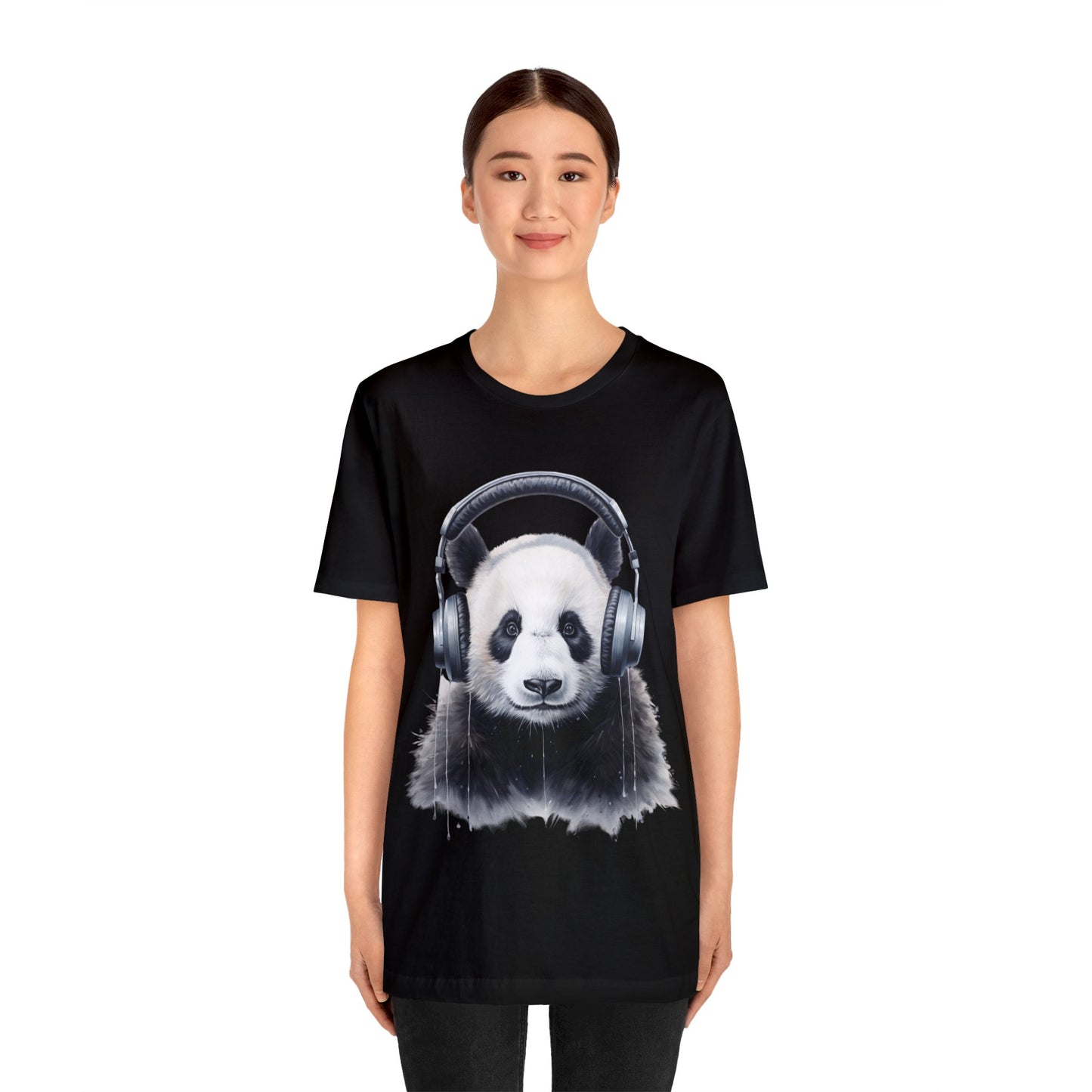 Panda Headphone | Unisex Jersey Short Sleeve Tee