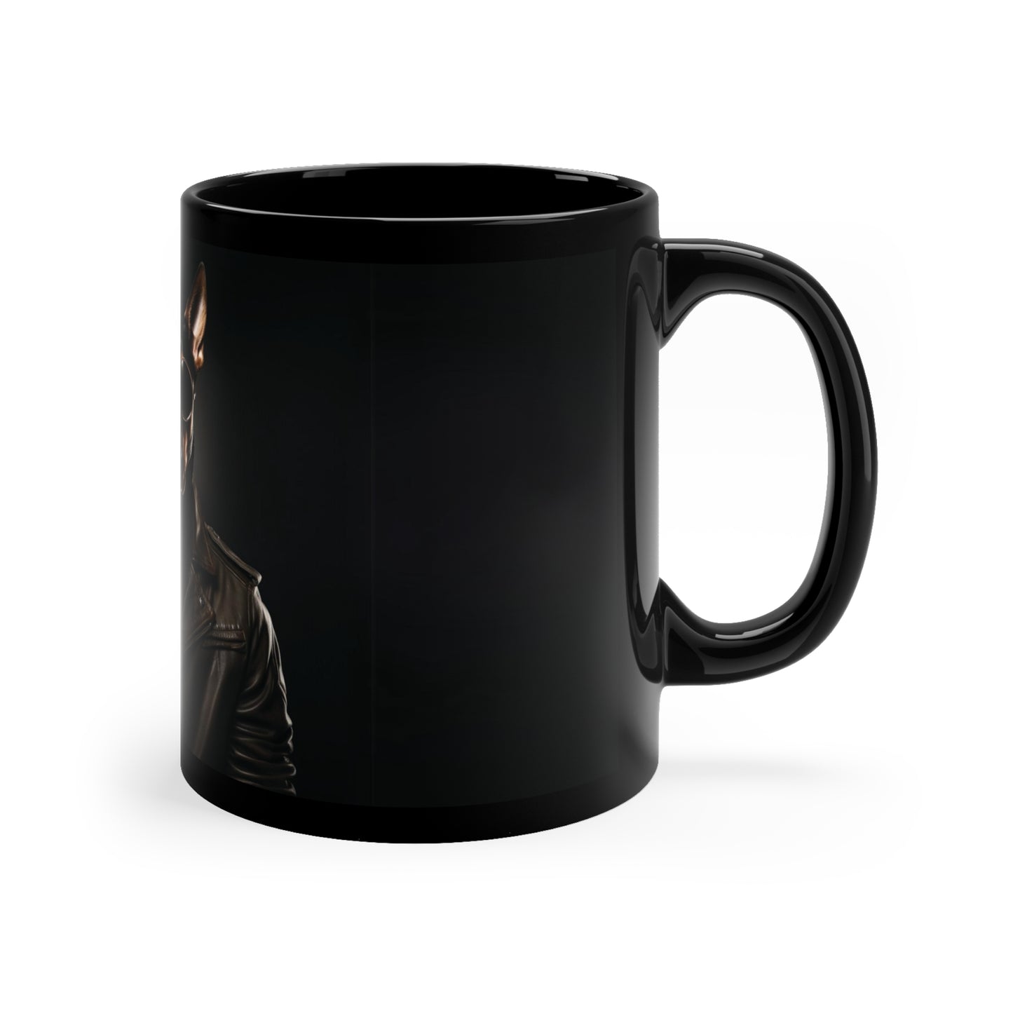 Dobermann Leather | 11oz Black Mug
