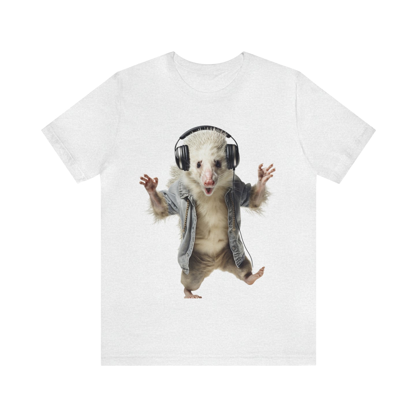 Opossum Headphones | Unisex Jersey Short Sleeve Tee