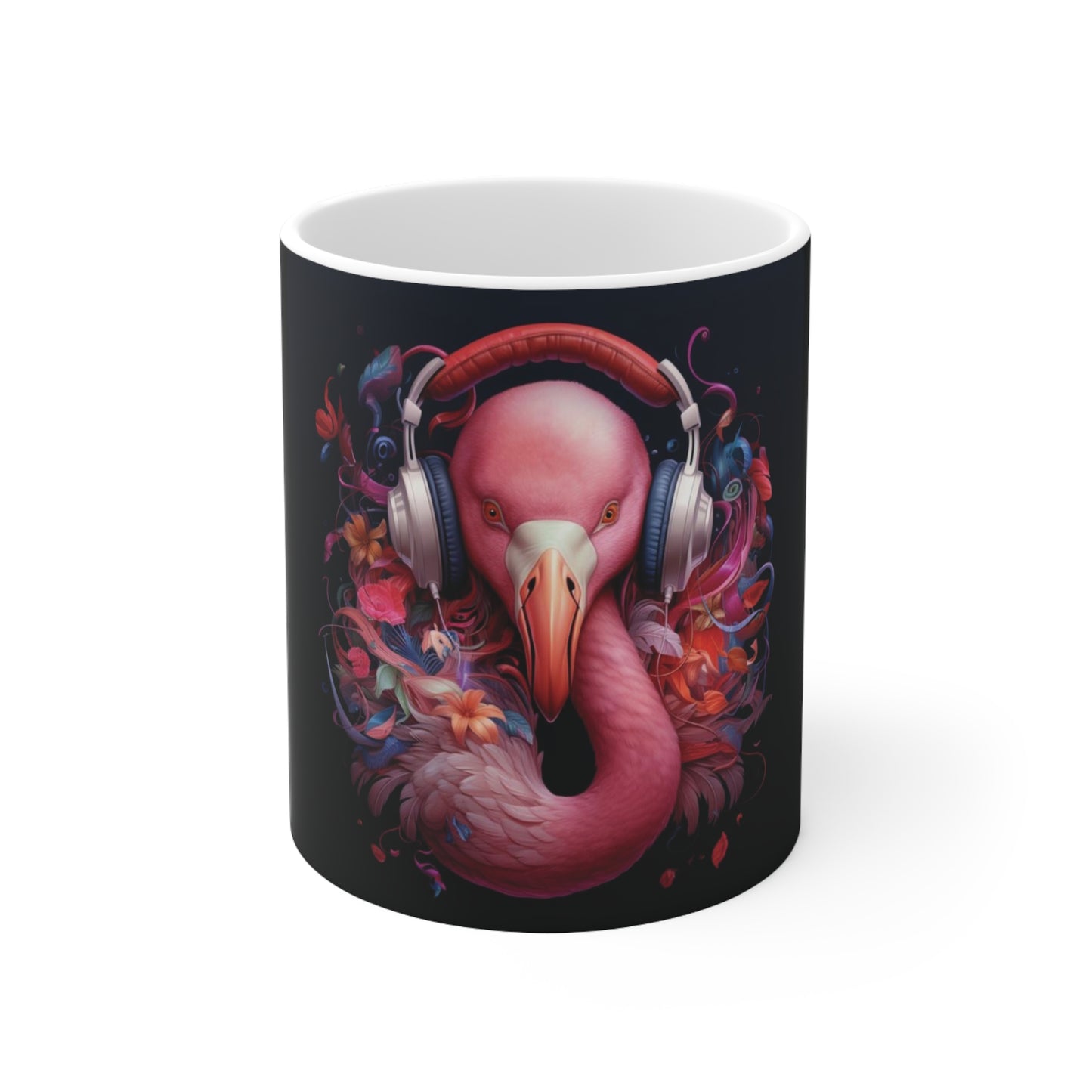 Flamingo Headphones | Ceramic Mug 11oz