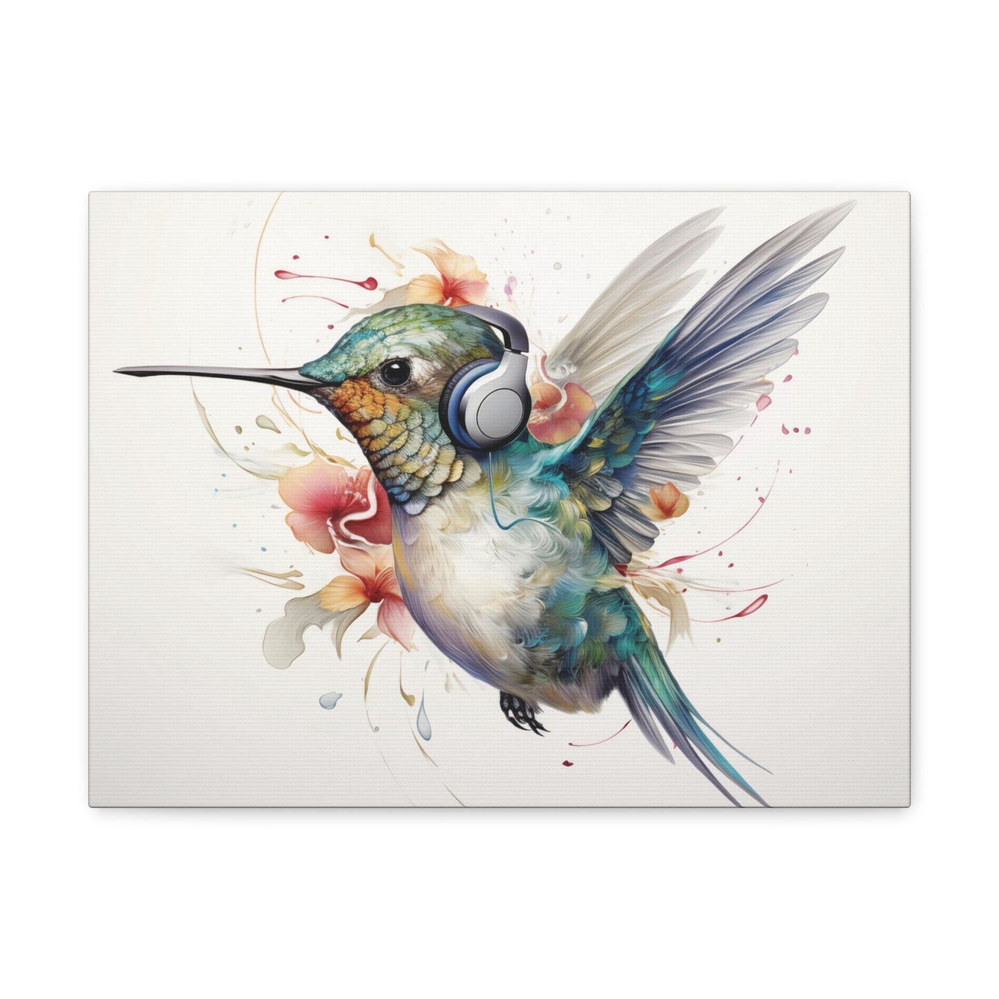 Hummingbird Headphones | Gallery Canvas | Wall Art