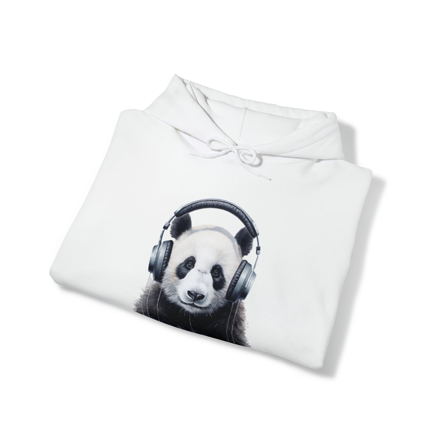 Panda Bear Headphones | Unisex Heavy Blend™ Hooded Sweatshirt