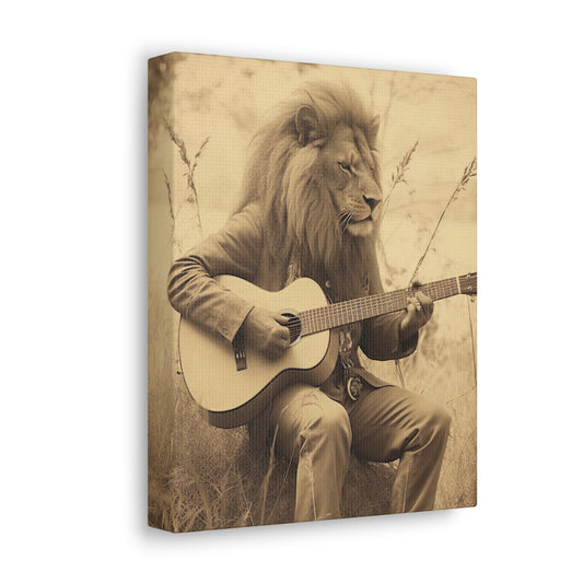 Lion Guitar | Gallery Canvas | Wall Art