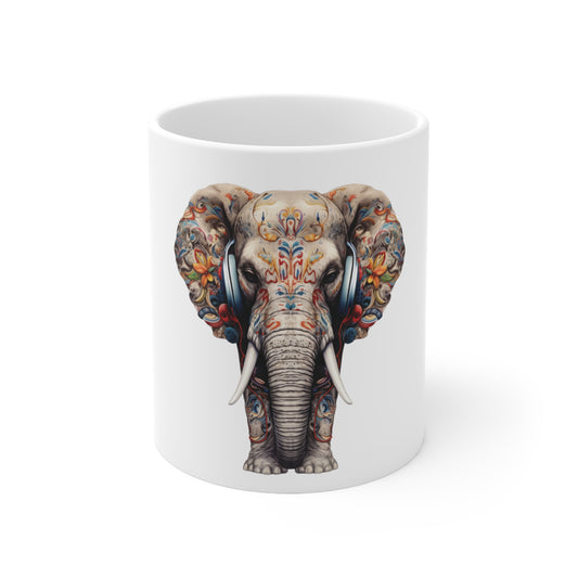 Elephant Headphones | Ceramic Mug 11oz