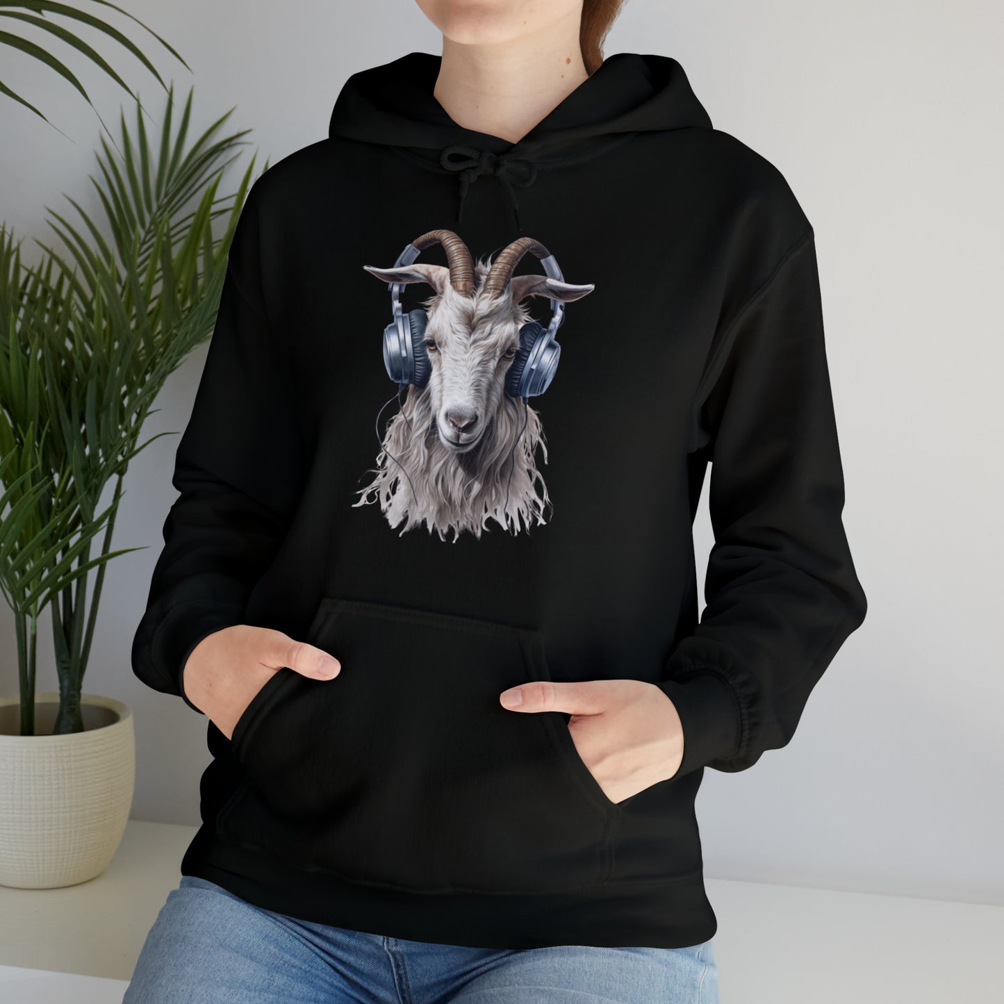 Goat Headphones | Unisex Heavy Blend™ Hooded Sweatshirt