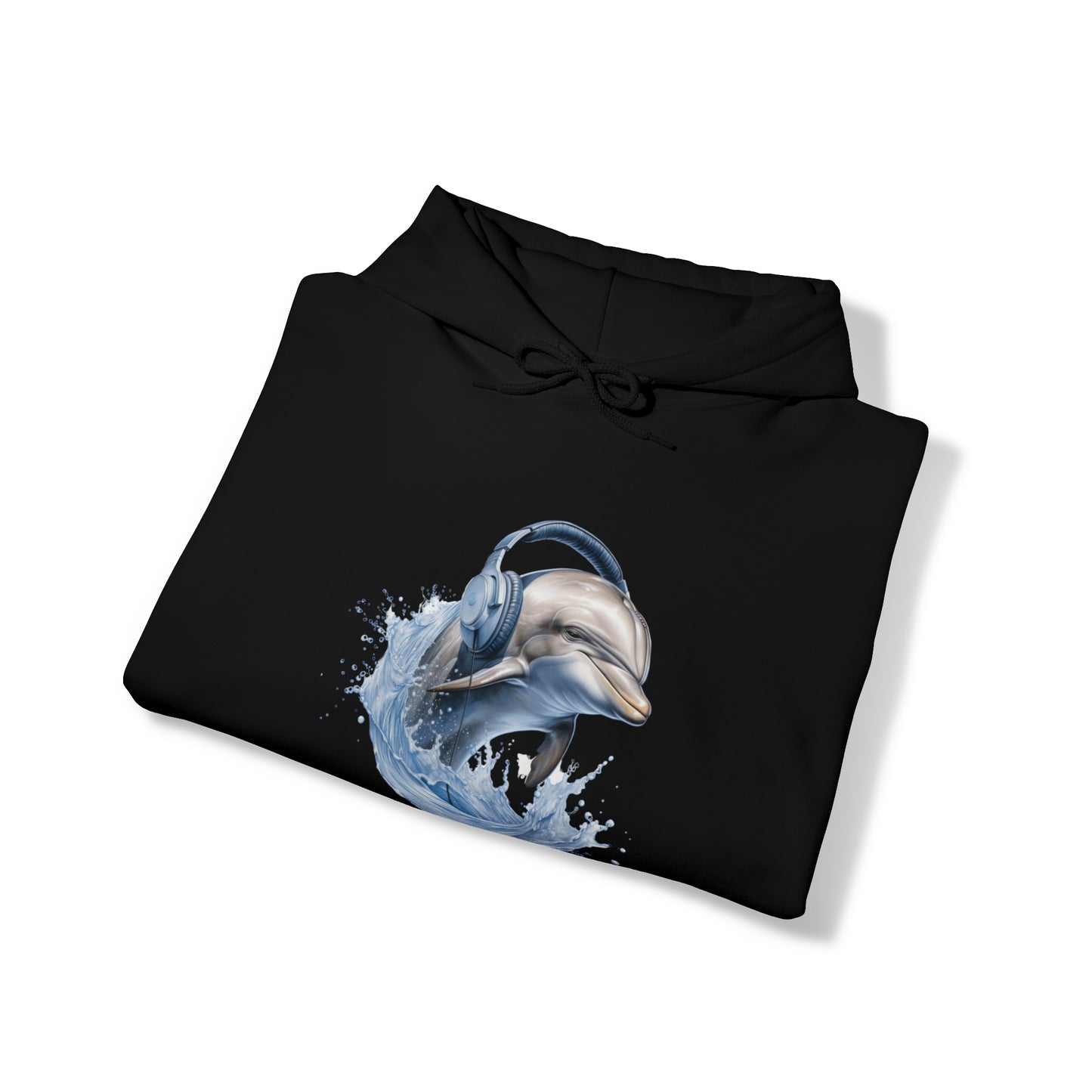 Dolphin Headphones | Unisex Heavy Blend™ Hooded Sweatshirt