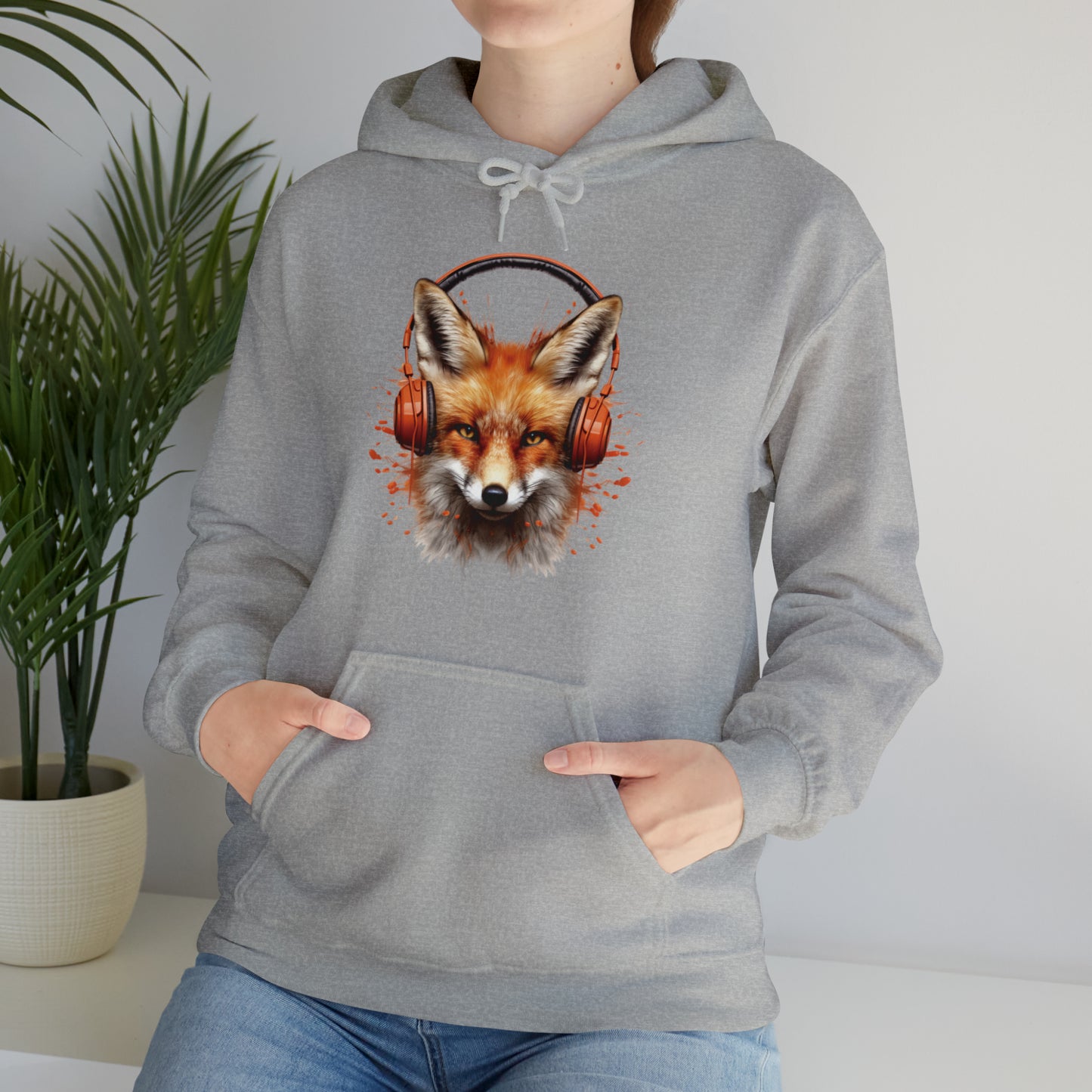 Fox Headphones | Unisex Heavy Blend™ Hooded Sweatshirt