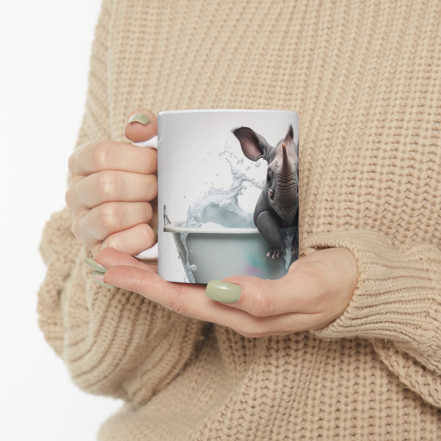 Rhino Baby Bathtub | Ceramic Mug 11oz