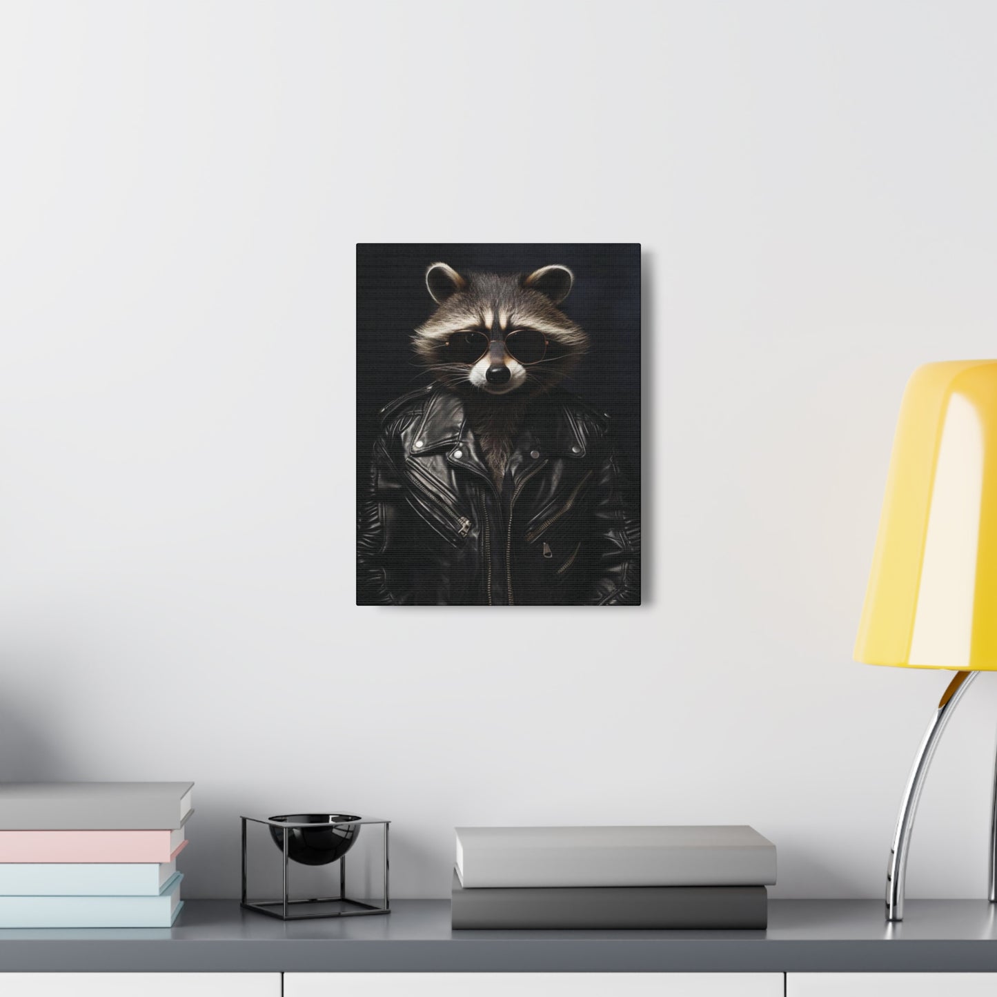 Raccoon Leather | Wall Art | Canvas