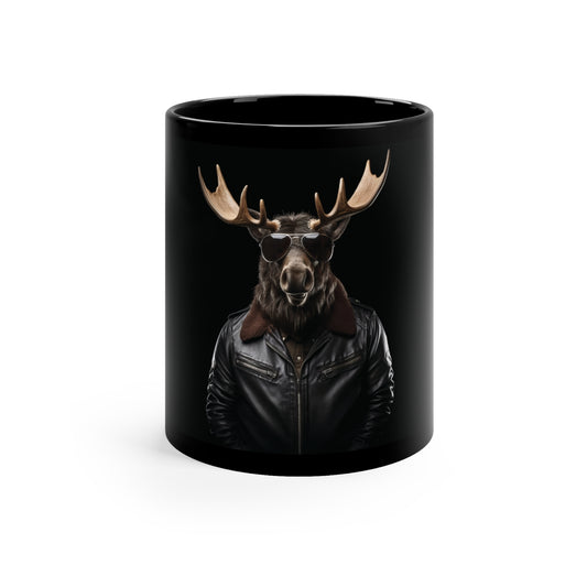 Moose Leather | 11oz Black Mug
