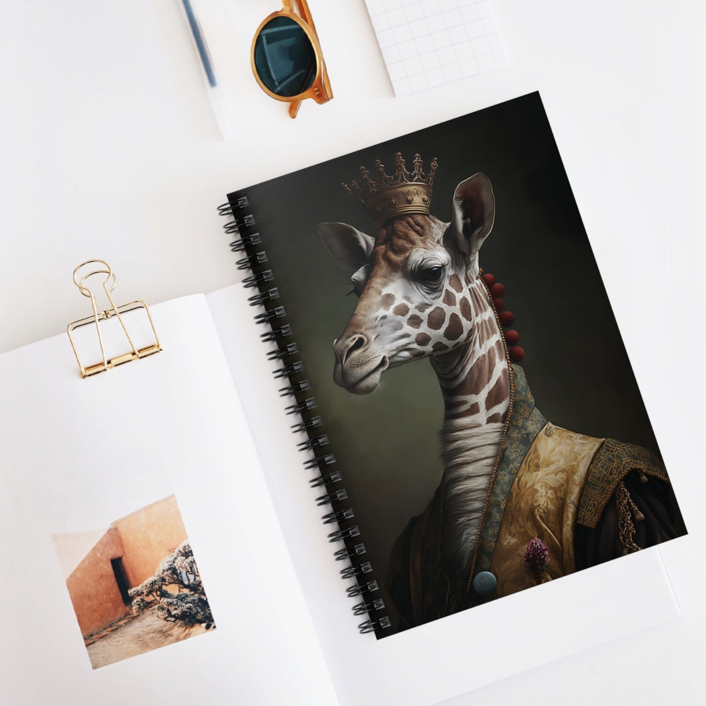 Giraffe Aristocrat | Spiral Notebook - Ruled Line