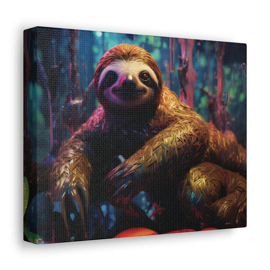 Sloth | Gallery Canvas |  Wall Art | Chrome