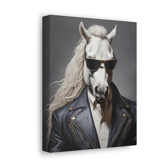 Midnight Rider Leather | Canvas Gallery Wrap | Wall Art