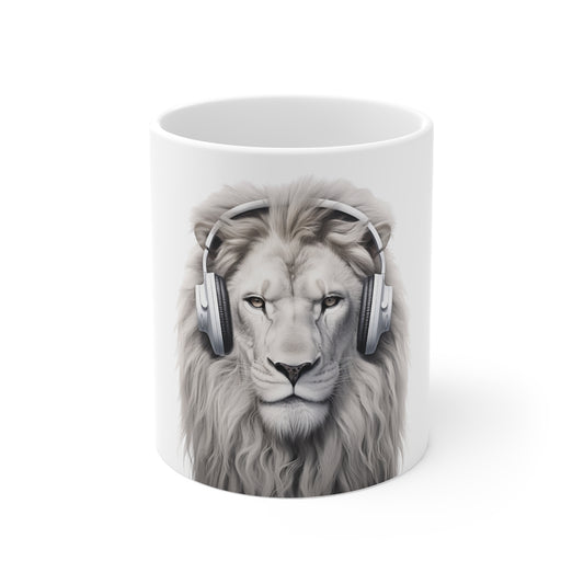 Lion Headphones | Ceramic Mug 11oz