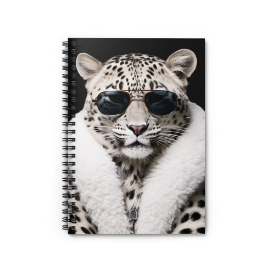 Snow Leopard Leather | Spiral Notebook - Ruled Line