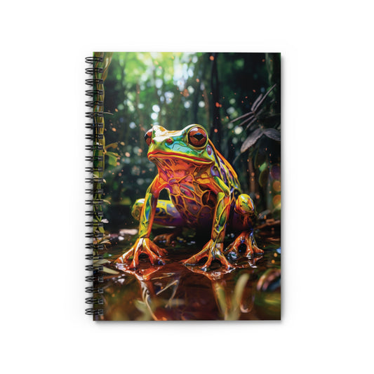 Frog | Spiral Notebook - Ruled Line | Chrome