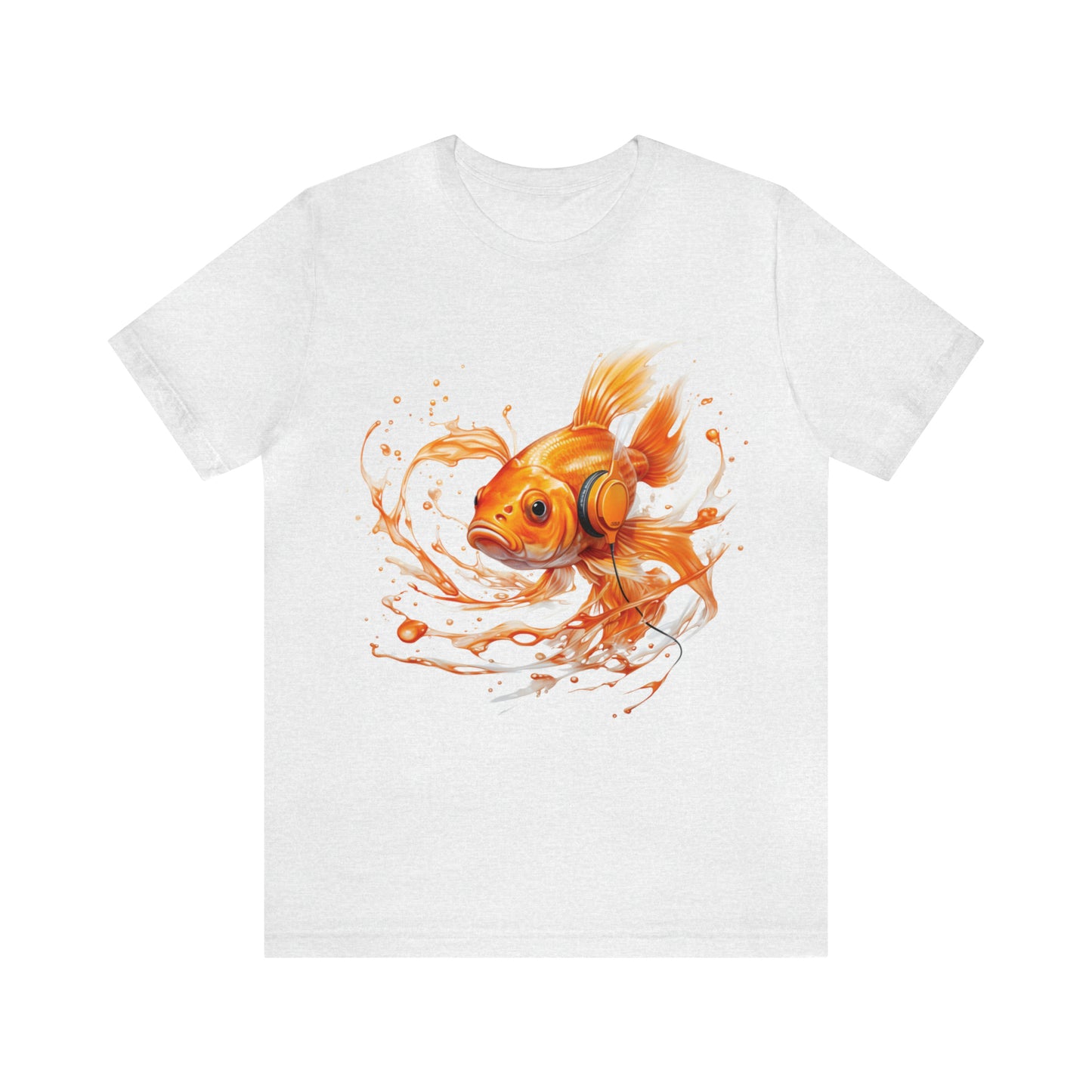 Goldfish Headphones | Unisex Jersey Short Sleeve Tee