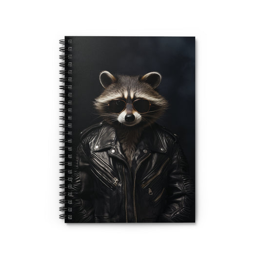 Raccoon Leather | Spiral Notebook - Ruled Line