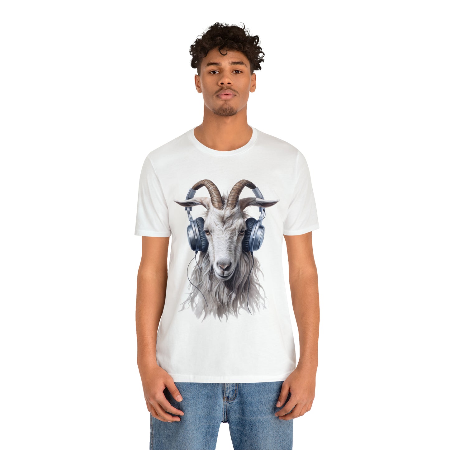 Goat Headphones | Unisex Jersey Short Sleeve Tee
